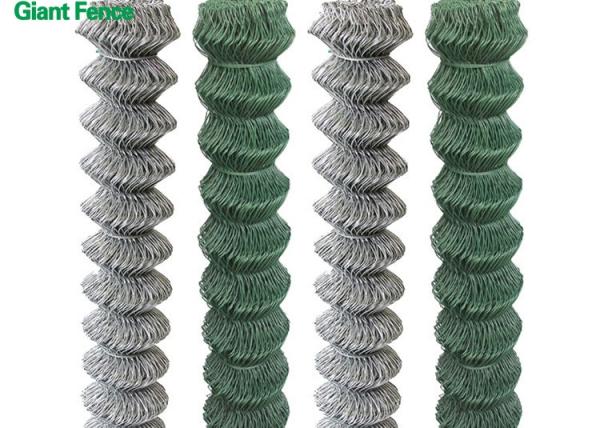 Woven 2.0mm Green 60x60mm Diamond Chain Link Fencing For Farm