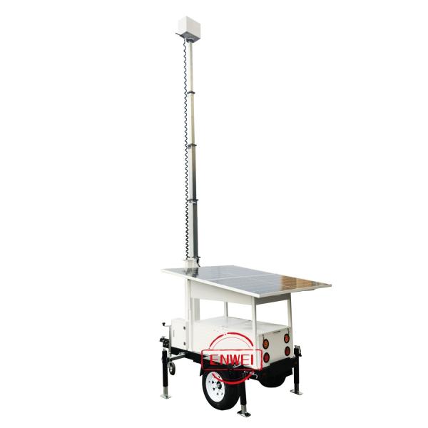 Solar Security Trailer Solar Mobile Camera Trailer For Construction Site