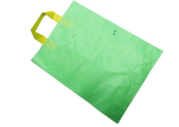 Reusable and Recyclable Customized Logo Soft Loop Handle Merchandise Shopping Bags, Boutique Bags, Grocery Bags