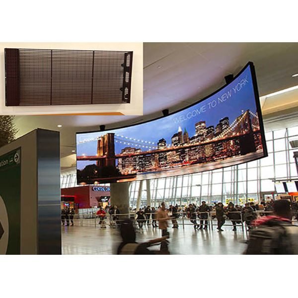 IP67 Waterproof Led Curtain Wall Full Color HD P25mm With 7500CD/M2 Brightness