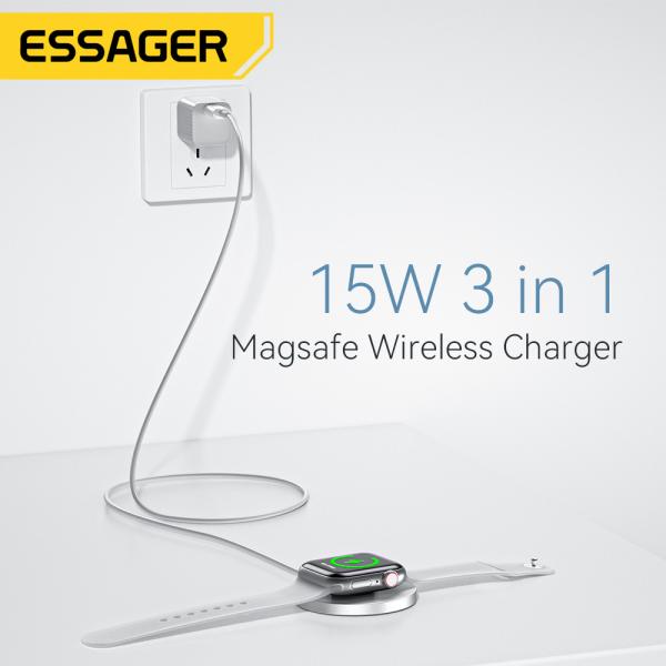 Essager Magnetic 15W Wireless Chargers 3W 5W 10W 7.5W For Phone Watch