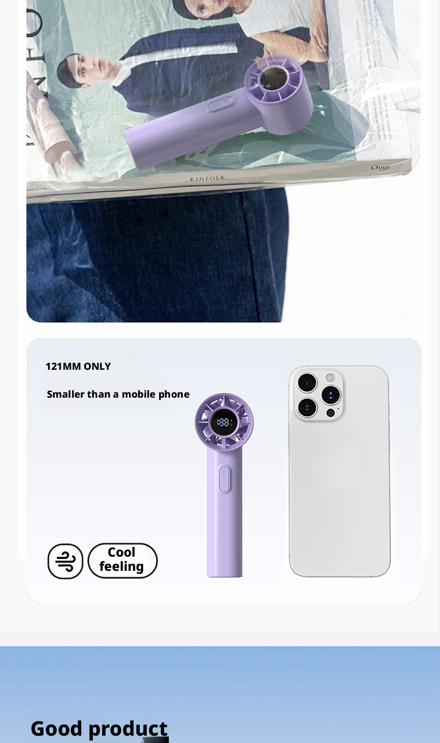 OEM Handheld Mini Portable Fan Brushless Motor Portable Personal Fans Quiet Operation