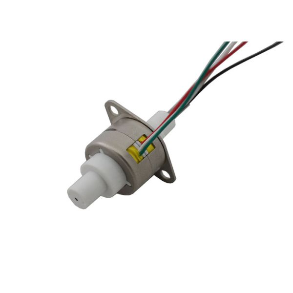 Fixed-axis 20mm diameter linear stepper motor with selectable step angles of 7.5° and 15°
