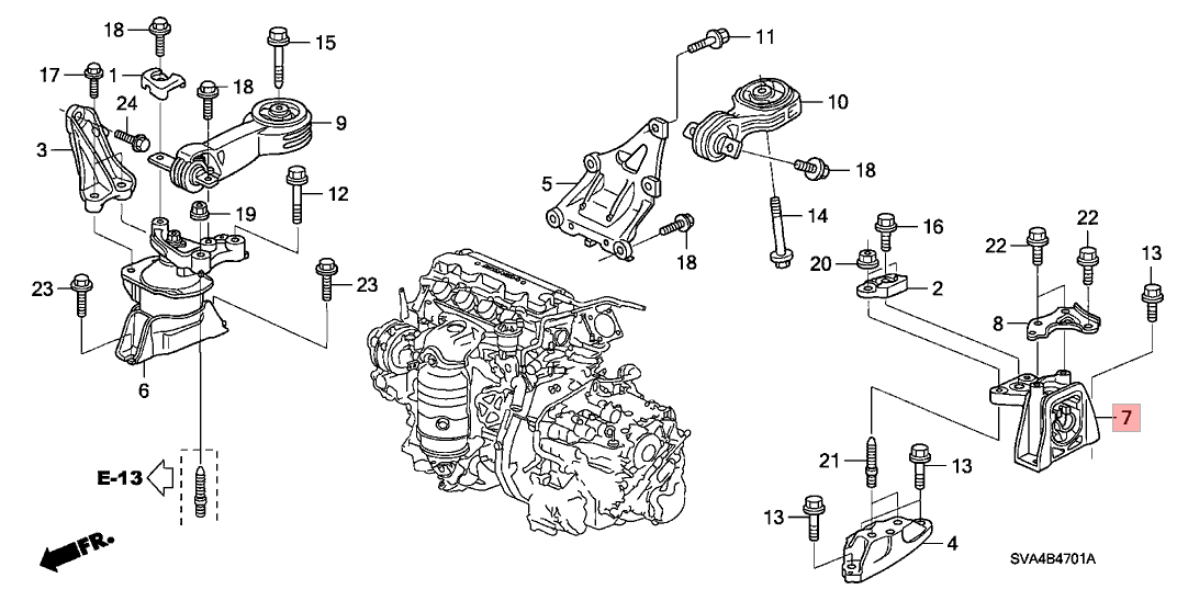 Части автомобиля ОЭМ держателя 50850-СНА-А82 Хонда передачи двигателя резиновые