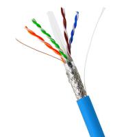 23AWG SFTP CAT6 câble réseau haute vitesse câble avec veste bleue en PVC 1000ft