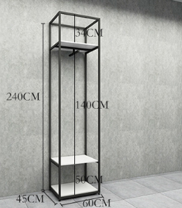 High quality black powder coat metal display rack for clothing store, gift shop, toy store,antique store