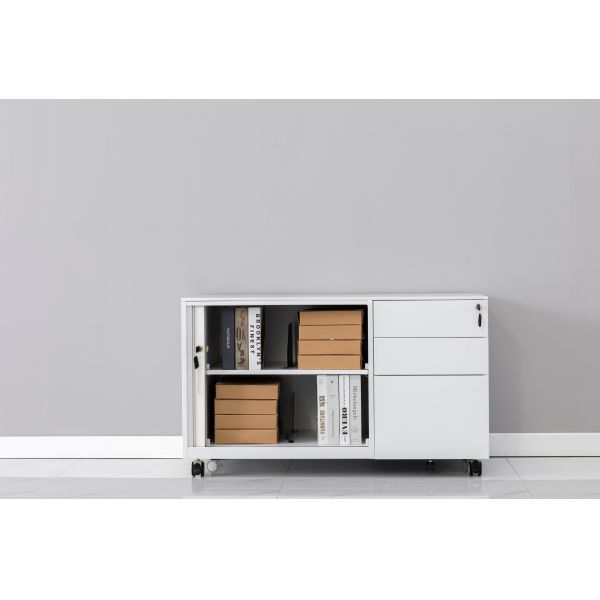 Офисная мебель ящика шкафа памяти файла 3 Caddy Tambour металла мобильная