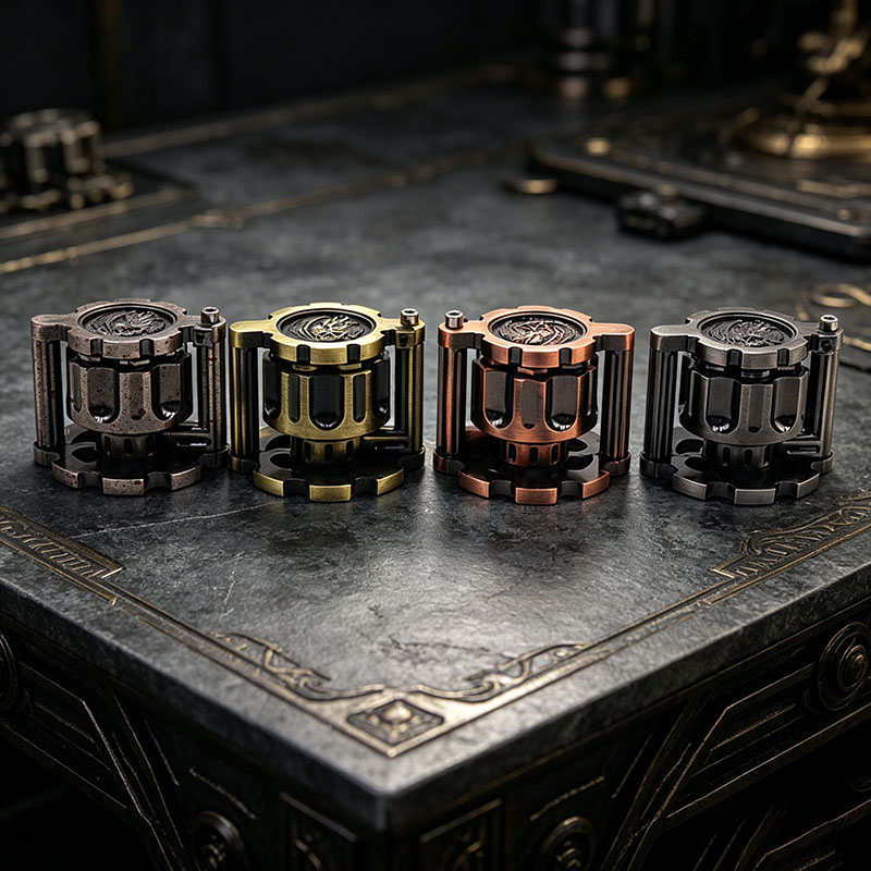 Professional Heavyweight Zinc Alloy Metal Dice Set with Dragon Relief Craftsmanship and Sliding Hidden Compartment for DND Games