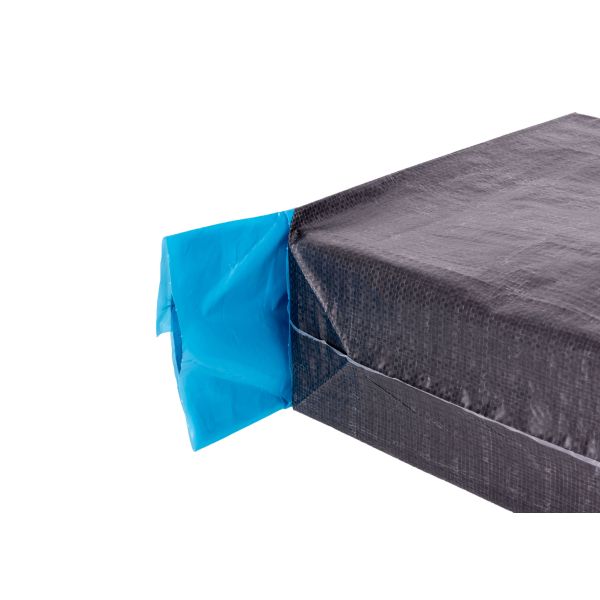 Black PP Laminated Poly Gusseted Bags , Block Bottom Woven Valve Side Gusset Bag