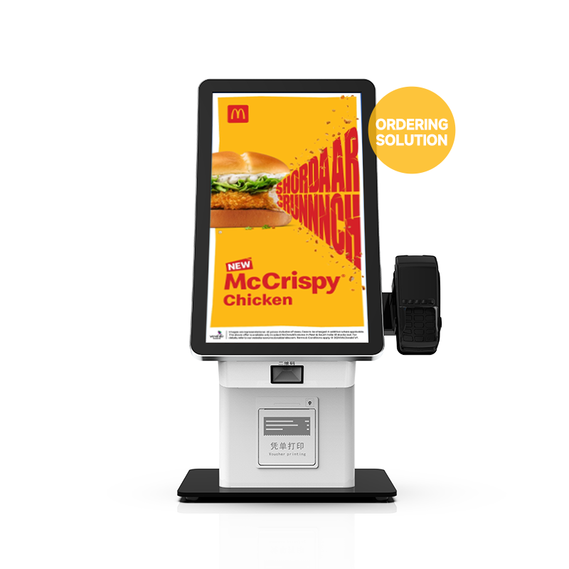Self Checkin Kiosk with 10-Point Capacitive Touch, 1920X1080 Resolution LCD Display and Cloud-Based CMS for Interactive Self Service