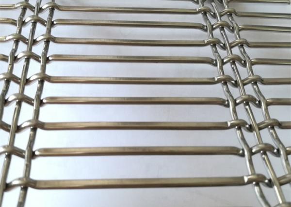 Tela flexível do metal do Weave da fachada feita sob encomenda com fio liso/redondo de aço inoxidável