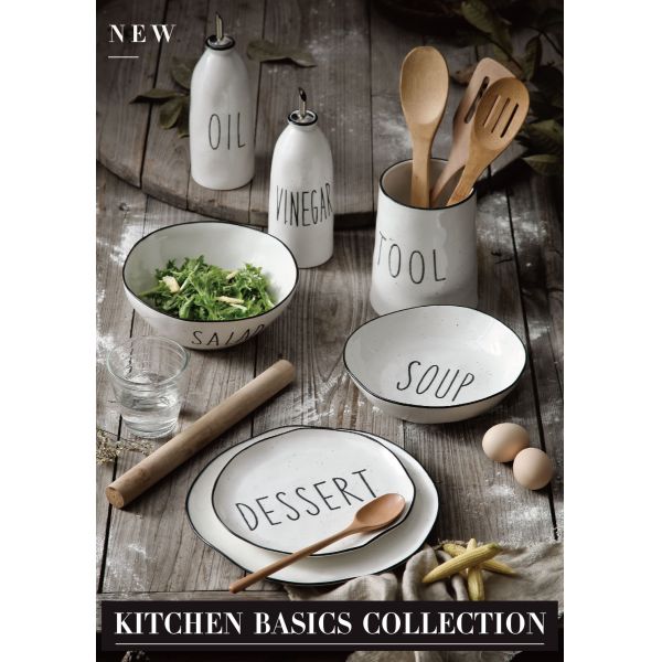 Healthy Black Speckled 21cm Porcelain Dessert Platter  Plates