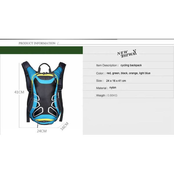 спорт велосипеда 24X41X16cm задействуя цвет нейлона рюкзака водоустойчивый изготовленный на заказ