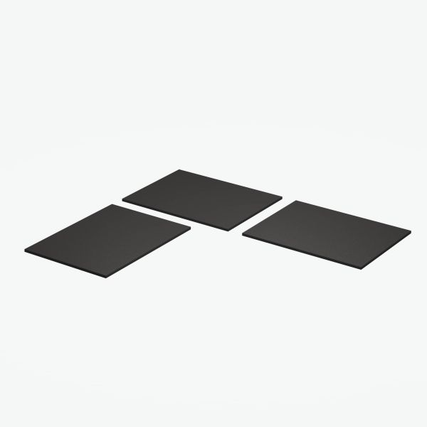 Plateau de bureau d'angle noir personnalisé avec surface lisse 15mm/25mm