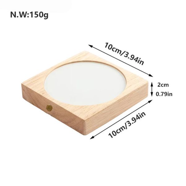 Tempered Glass Rechargeable Batteries RGB LED Base Blank Sublimation LED Night Light