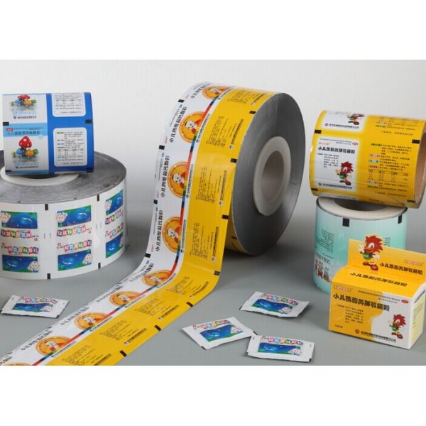 Gravure Soft Plastic Printed Blister Packaging Materials PET / AL / PE Film