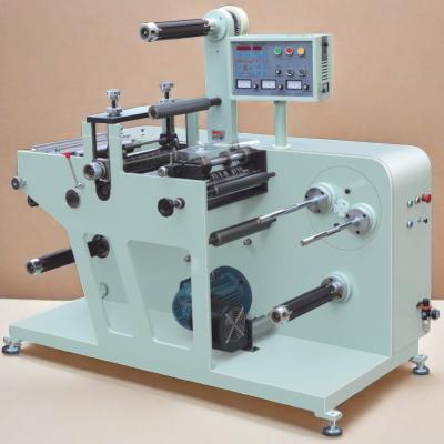 FULL ROTARY BLANK LABEL DIE CUTTING MACHINE WITH SLITTER TURRET REWINDING BLANK ADHESIVE LABEL MATERIAL LAMINATING