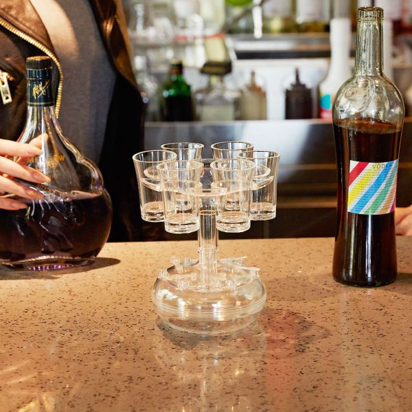 Production Wine Dispenser Cup 6 Shot Glass Dispenser for Whisky Connoisseurs