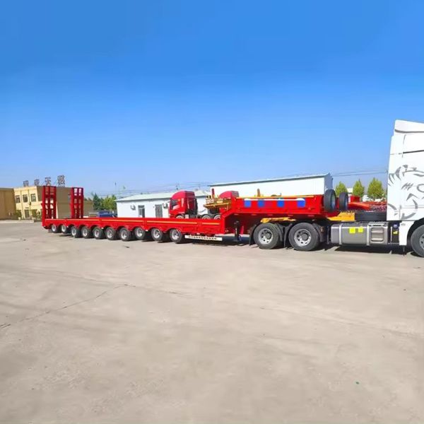 Grade Heavy Duty Low Bed Container House Chassis Frame Unpowered Flat Trailer with 1