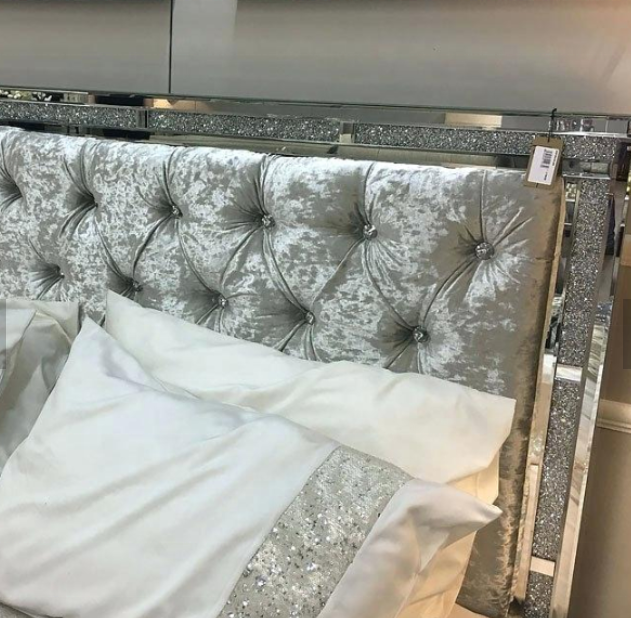 Leather Tufted Upholstered Bed Modern King Bedroom Sets