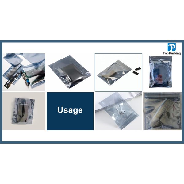 5mm heat seal semi-transparent ESD Static Shielding Bags with customized size & thickness & logo