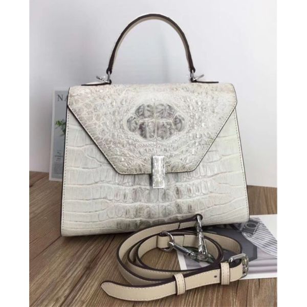 Fashion Genuine Crocodile Skin Lady Handbag Exotic Real True Alligator Leather Female Purse Women Three-way Shoulder Bag