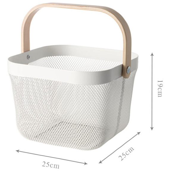 550G Stainless Steel Hanging Fruit Basket , 19cm Height Fruit Steel Basket