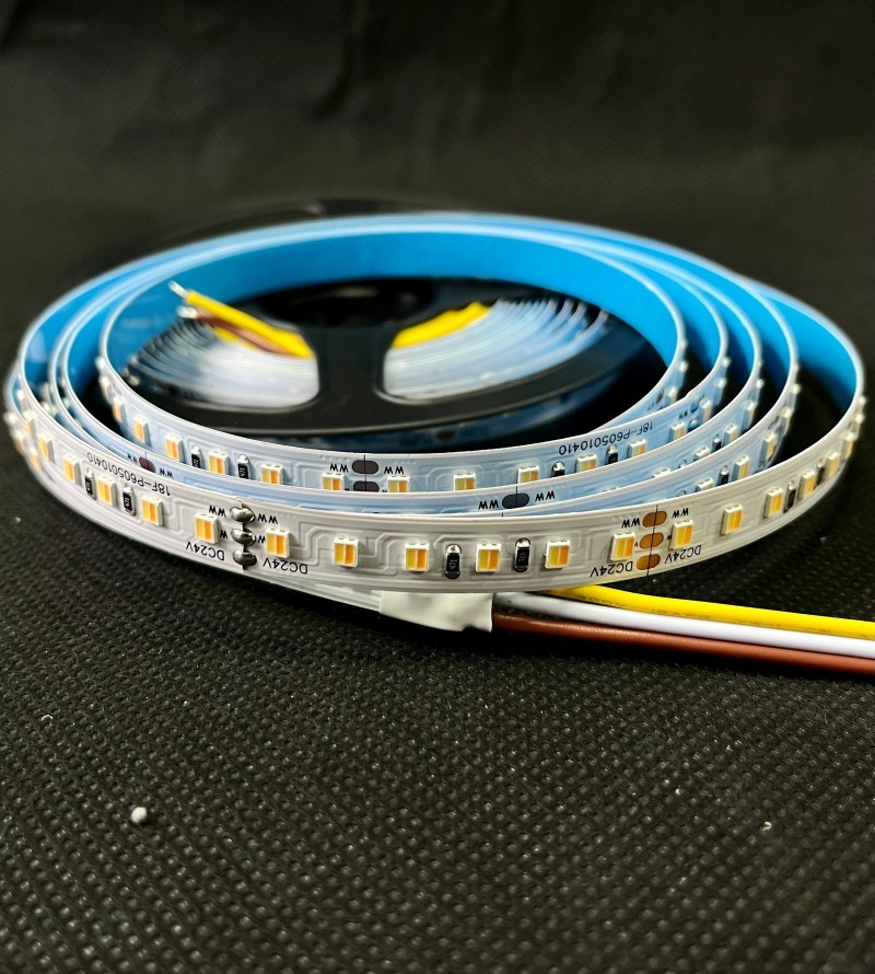 3528 Dual White CCT LED Strip Light 120LED/m Tunable White LED Tape 12V 24V