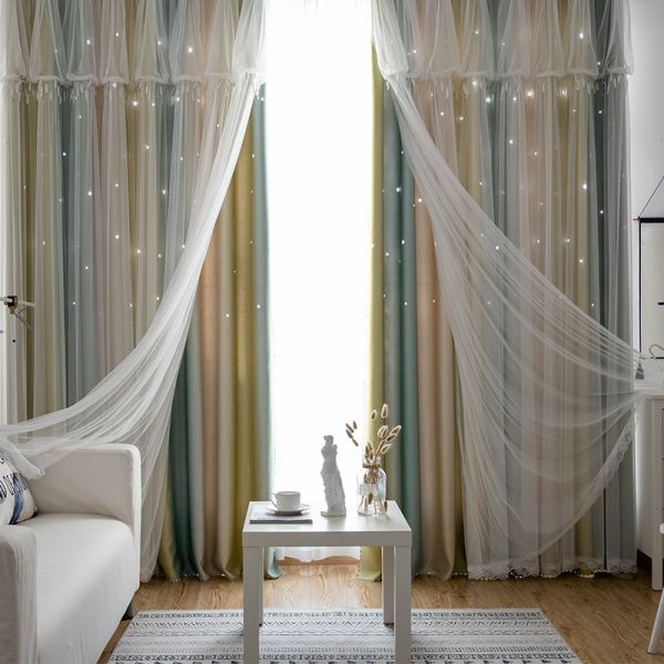 Hotel 100% Polyester Curtain Fabric Plain Luxury Home Textile