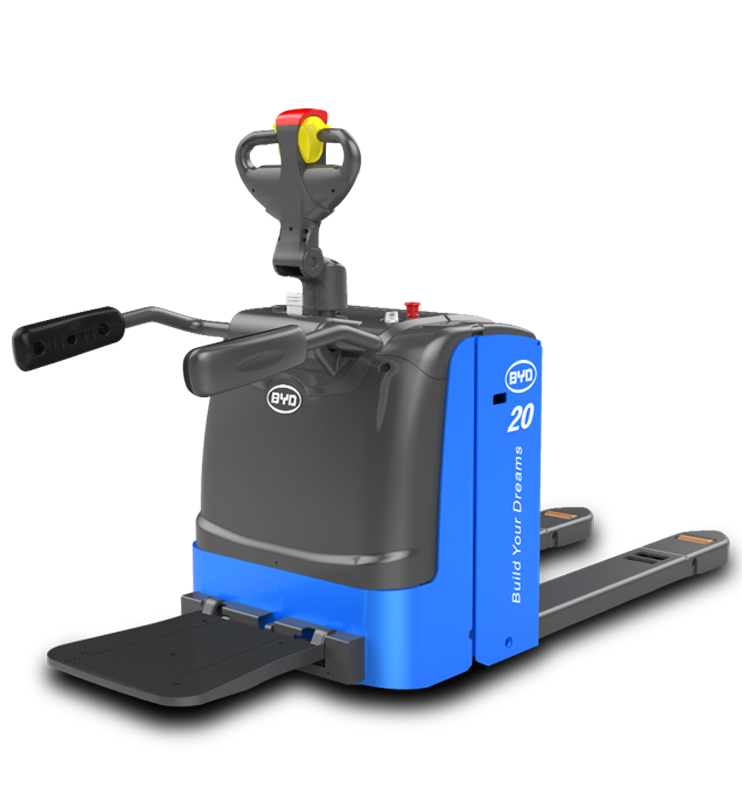 BYD Brand 2.0T Walking / Standing Pallet Truck For Warehouse