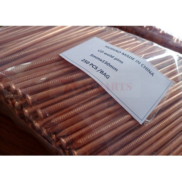 Low Carbon Steel 4mm Cd Weld Pins Copper Coated For Sheet Metal