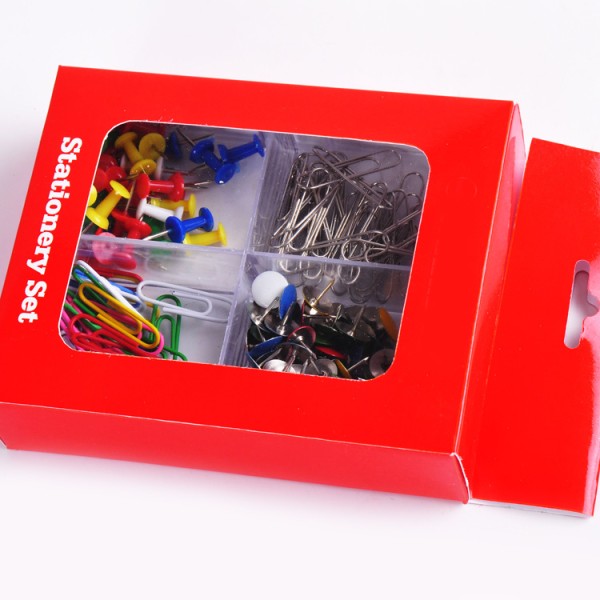 Wholesale customized OEM reliable quality pushpin rubber bands office supply desk set