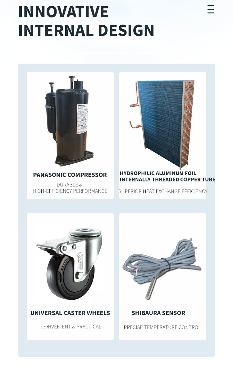 Drainage Free Outdoor Portable Air Conditioner with 48-57 DB Noise Level and 4 Universal Wheels for Easy Mobility