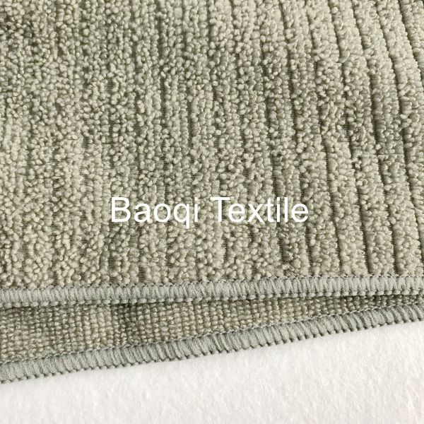 100% poly 240g Grey stripe kitchen towels,microfiber tea towels wipes,double side kitchen cleaning rags size 30*30cm