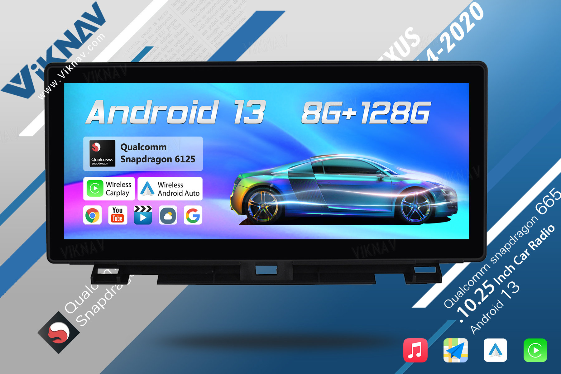 10.25 дюймовое радио для автомобилей с Android для Lexus CT200 2014-2020