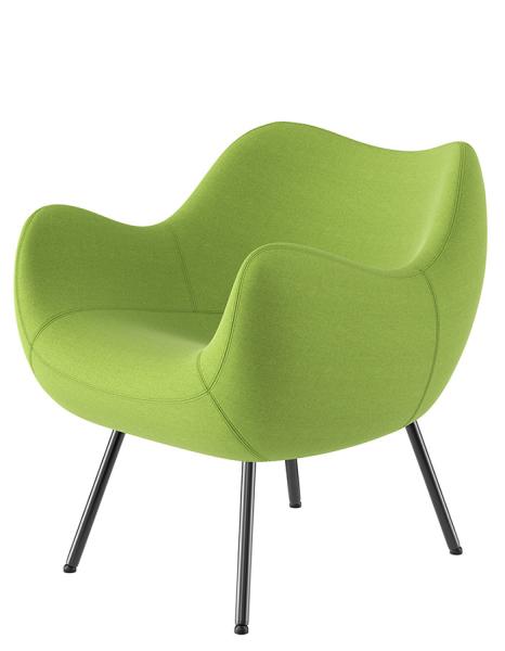Upholstered Version Fiberglass Arm Chair RM58 Soft Abrasion Resistance