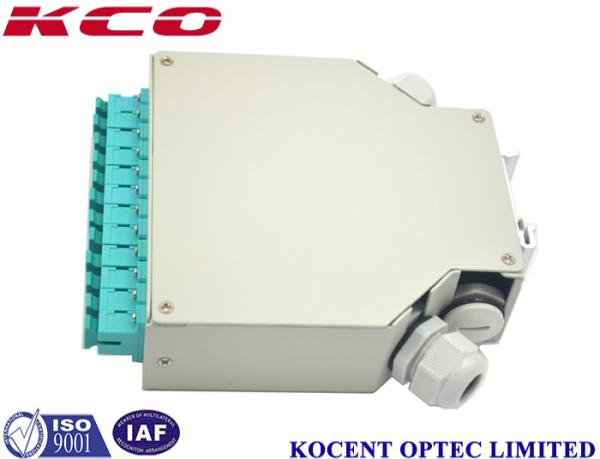 Din Rail Fibre Optical Termination Box For Multimode OM4 OM5 KCO-DINRAIL-SC-OM3-12