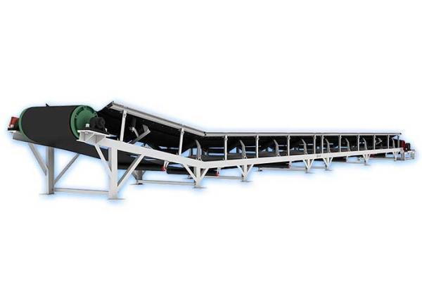 Simple Inclined Belt Conveyor , Crushed Stone Easy Loading Heavy Duty Conveyor