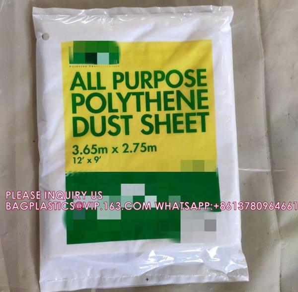 Drop Cloth Painting, Plastic Tarps Furniture Cover, Protective Cover, Dust Cover, Machine Cover, plastic sheet