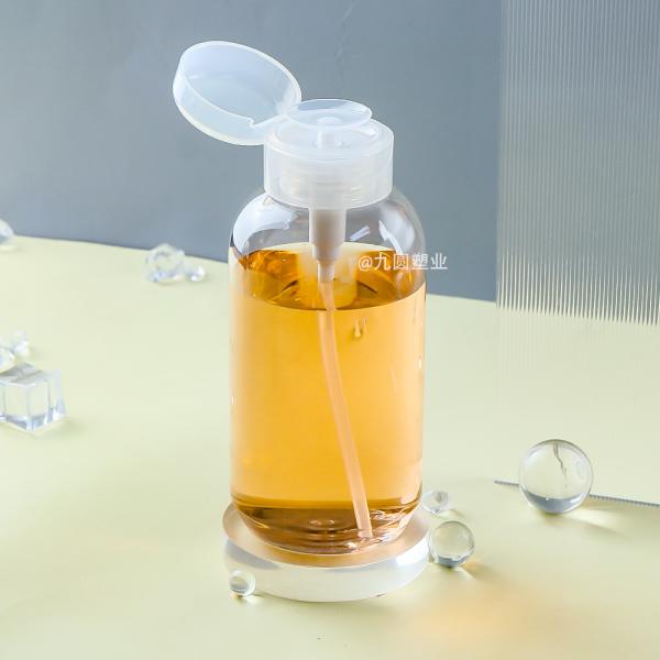Flip-top Press-type Makeup Remover Bottle 500ml Large Capacity Made Of PET Plastic Anti-drop Material