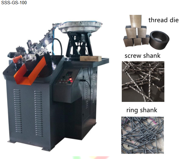 1-4inch Long Nail Screw /Ring Shank Nail Thread Rolling Machine