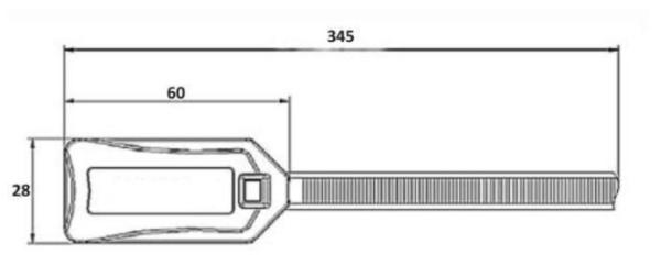 RFID NFC Lanyard tag , RFID Cable tag , RFID zip tag HAT037N widely used in cylinders, tanks, kegs and tools