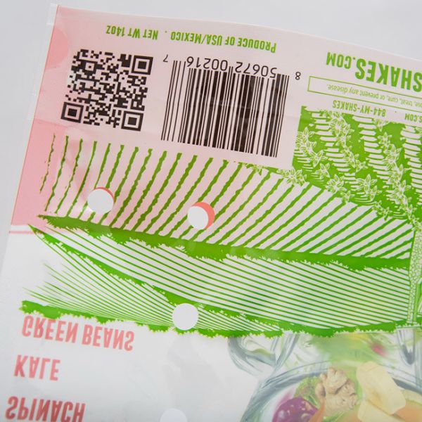 Custom Design Fruit And Vegetable Packaging Zipper Pouch Self Lock Plastic Bag