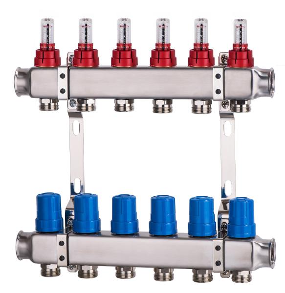 1 G 304 Stainless Steel underfloor heating manifolds