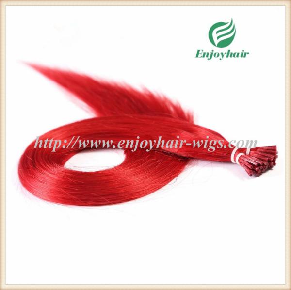 Pre-Bonded Hair 10-28 100s/pack red# color Straight Human Hair Brazilian hair extension