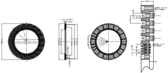 380VAC Medical Slip Rings 8 Circuits Zero Fault CT Slip Rings