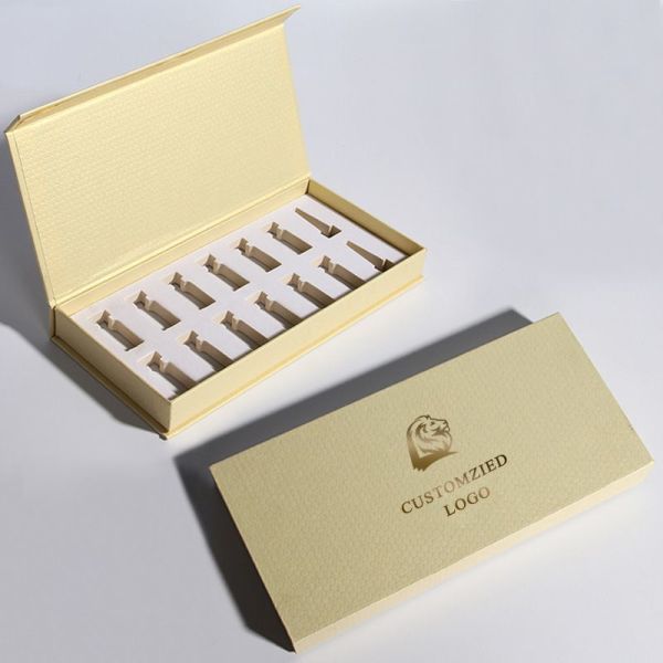 Rectangle Luxury Rigid Magnetic Gift Box For Perfume Packaging Skincare Set Essential Oil