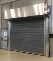 Porta espiral de alta velocidade da preservação Windproof para o armazém isolado de alumínio do painel de controle