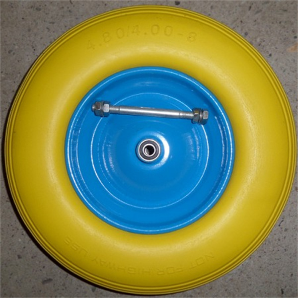 4.00-8 Solid Pneumatic Wheels Flat Free Tire Polyurethane Folding Wagon Beach Wheels