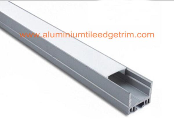 White Silver Aluminum Square Tubing , Extruded Aluminum Led Profile Housing